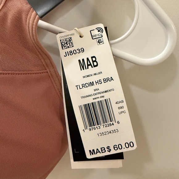 Adidas Women's high support Sports Bra - medium warm clay color - Picture 3 of 7